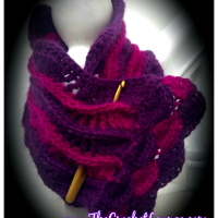 Serendipity Ripple Cowl or Neckwarmer - Free Crochet Cowl Pattern