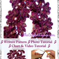 Lotus Flower Lace Scarf - Free Crochet Vintage Pattern