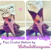 Mariposas Boot Cuffs - Free Crochet Pattern