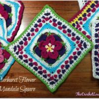Starburst Flower Mandala Square | The Crochet Lounge™