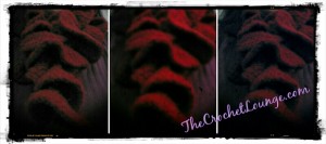 Free Lounge Raspberry Truffle Ruffle Scarf Crochet Pattern DIY - Shades Trio Photos