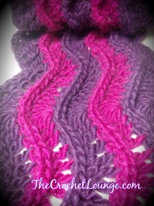 Serenity Ripple Scarf Rolled - Free Crochet Pattern