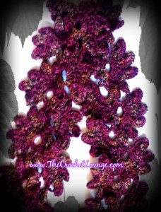 Lotus Flower Lace Scarf - Free Left Handed Crochet Pattern