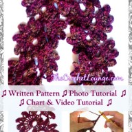 Lotus Flower Lace Scarf - Free Crochet Vintage Pattern