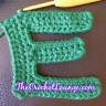Block Capital Letter E - Free Crochet Alphabet Pattern