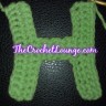 Block Capital Letter H - Free Crochet Alphabet Pattern
