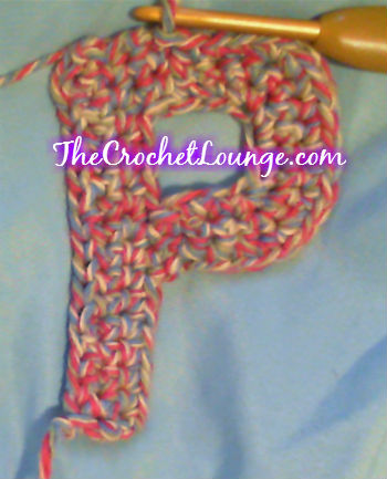 Capital Letter P - The Crochet Lounge Way - Free Crochet Alphabet Pattern