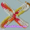 Block Capital Letter X - Free Crochet Alphabet Pattern