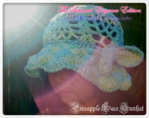Pineapple Lace Sunhat Side View | The Summer Elegance Edition | The Crochet Lounge | Free Crochet Sunhat Pattern