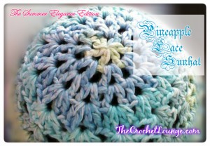 Pineapple Lace Sunhat Top View | The Summer Elegance Edition | The Crochet Lounge | Free Crochet Sunhat Pattern