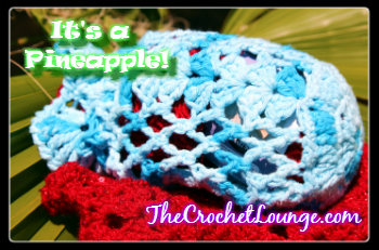 It's a Pineapple! | The Crochet Lounge | Free Crochet Wrist Bag, Opera Bag, Yarn Tote Pattern [blue]