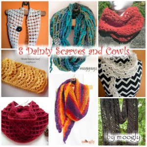 8 Dainty Scarves and Cowls for Women | Moogly Free Pattern Round-Up Extravaganza | The Crochet Lounge