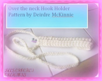 Dee's Crochet Creations Over the Neck Hook Holder Pattern PDF | The Crochet Lounge Birthday & Anniversary Giveaway #7days