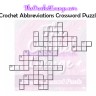 Crochet Abbreviations Crossword Puzzle - The Crochet Lounge Fun & Games