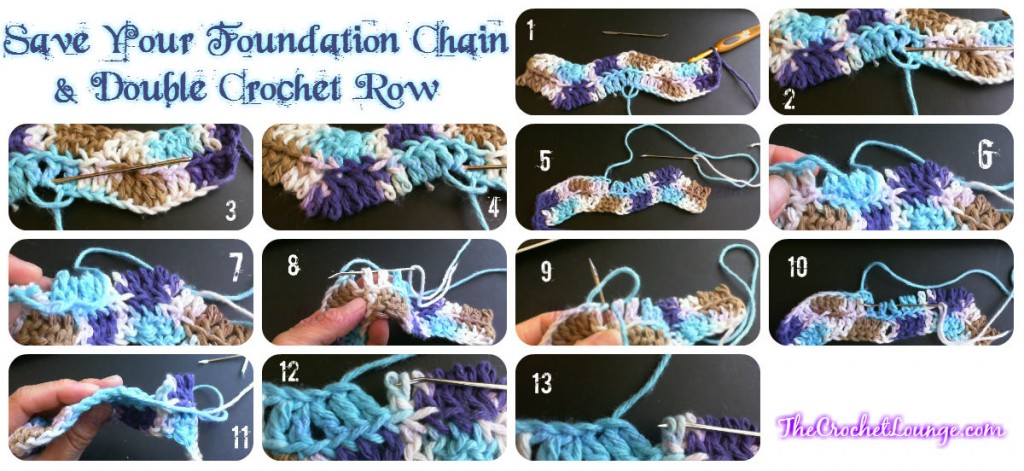 How to Save Your Foundation Chain - Foundation Chain with Double Crochet Row (Ripple, Chevron, or DC) | The Crochet Lounge | Free Crochet Tutorials