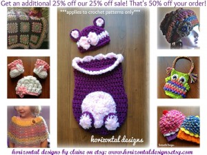 Horizontal Designs Patterns 50% Off Image | The Crochet Lounge™ Small Business Saturday 2013 Giveaway