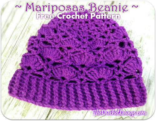 Mariposas Beanie | The Crochet Lounge™ Free Crochet Pattern