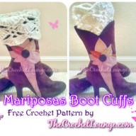 Mariposas Boot Cuffs - Free Crochet Pattern