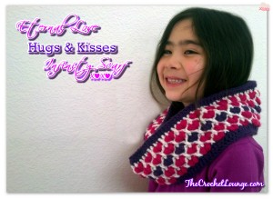 Eternal Love Hugs & Kisses Infinity Scarf -- Free Crochet Pattern | The Crochet Lounge™