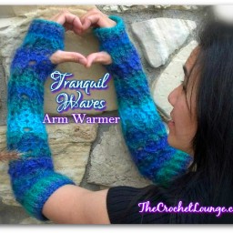 Tranquil Waves Arm Warmer - Teen to Adult (s) - Free Crochet Pattern