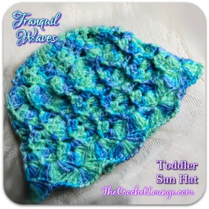 Tranquil Waves Toddler Sun Hat Still | The Crochet Lounge™ Free Crochet Pattern