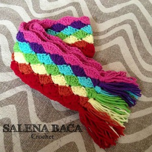 Salena Baca - Da Bomb Shell Scarf #Crochet #TCLCrochetLove