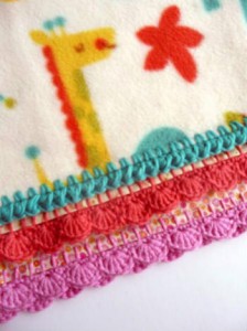 Crafty Crochet Embellishments - Crochet Edged Fleece Blanket | The Crochet Lounge™ #Crochet