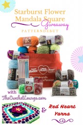 Starburst Flower Mandala Square Pattern Debut Giveaway